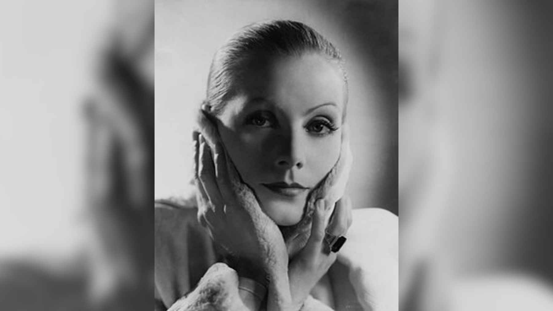 A classic vintage portrait of Hollywood icon Greta Garbo showcasing her signature mysterious expression.