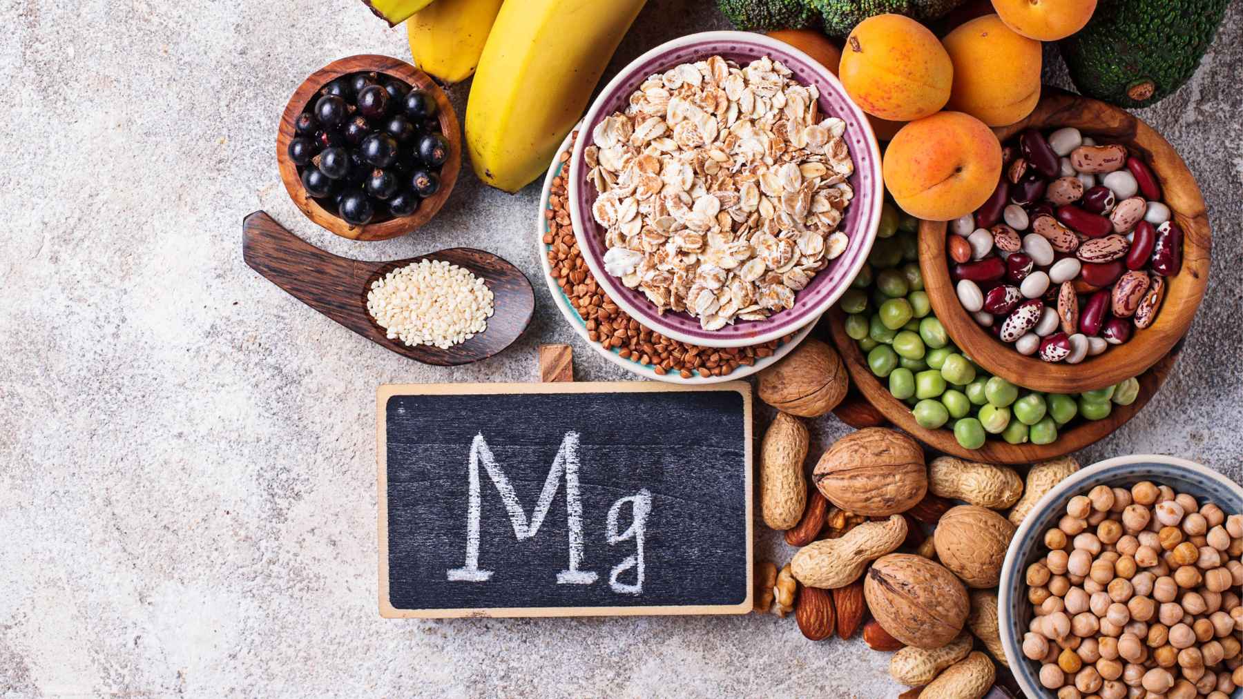 Magnesium-rich foods such as nuts, seeds, leafy greens, and whole grains linked to muscle function and sleep