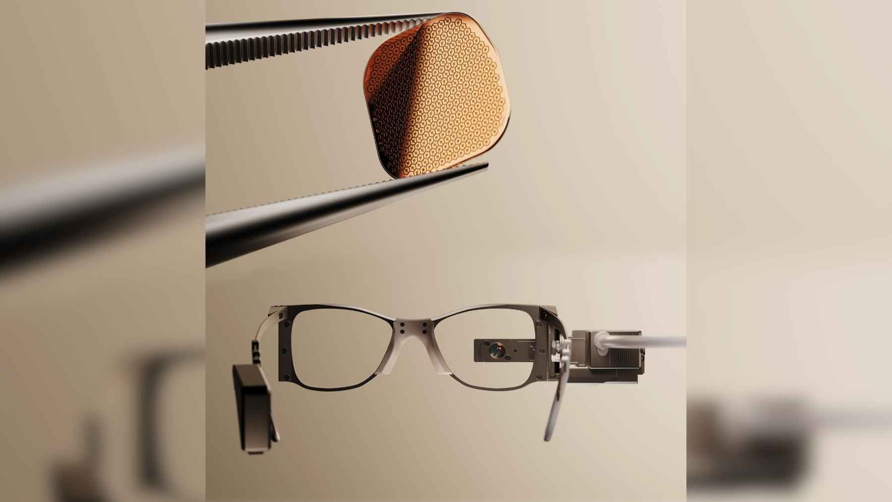 A high-tech wireless retinal implant device designed to restore central sight for patients with geographic atrophy.