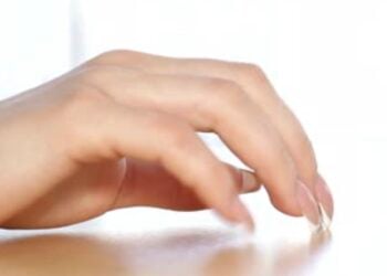 mujer, manos, dedos, psicología