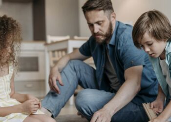 Padre, niños, hijos