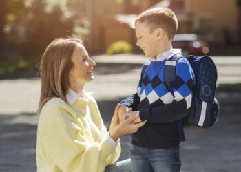 Colegio, Escuela, Familia, Hijo, Madre, Mamá