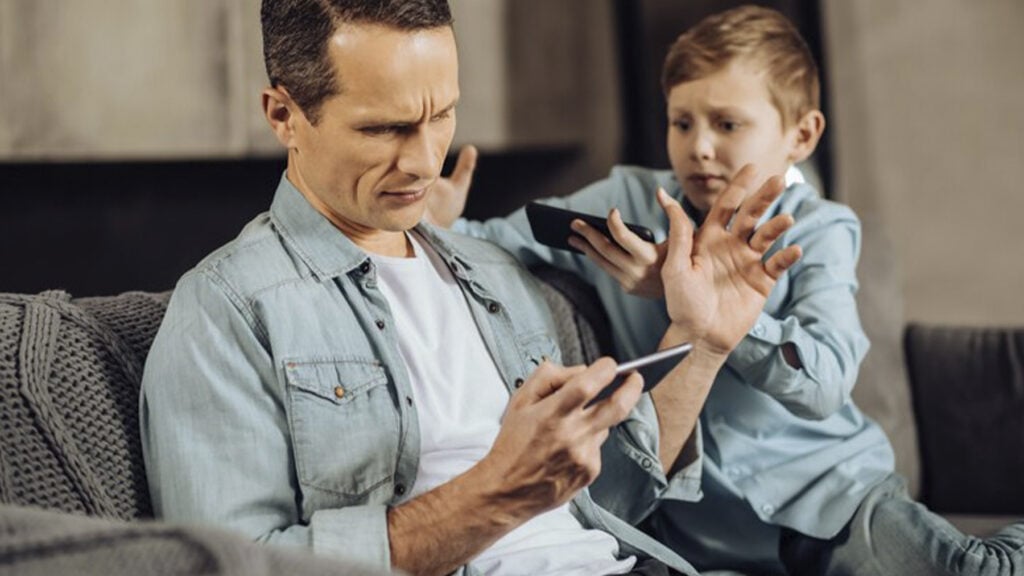 Padre, Hijo, Relación, Ignorando, Crianza, Aviso a los padres