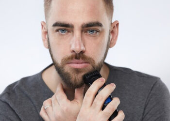 Barba, perilla, candado, chivo, afeitadora, hombre