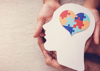 Inteligencia emocional, cabeza, ilustración, rompecabezas