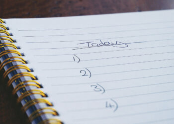 Listas para organizarse, lista enumerada, papel, listado