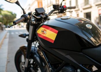 Moto, bandera de España