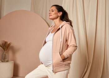 Mujer, deporte, ejercicio, embarazada