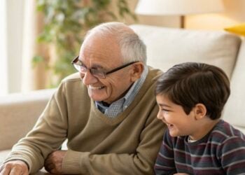 Abuelo con su nieto, pasatiempos, actividades