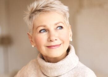 Corte de pelo, mujer, belleza