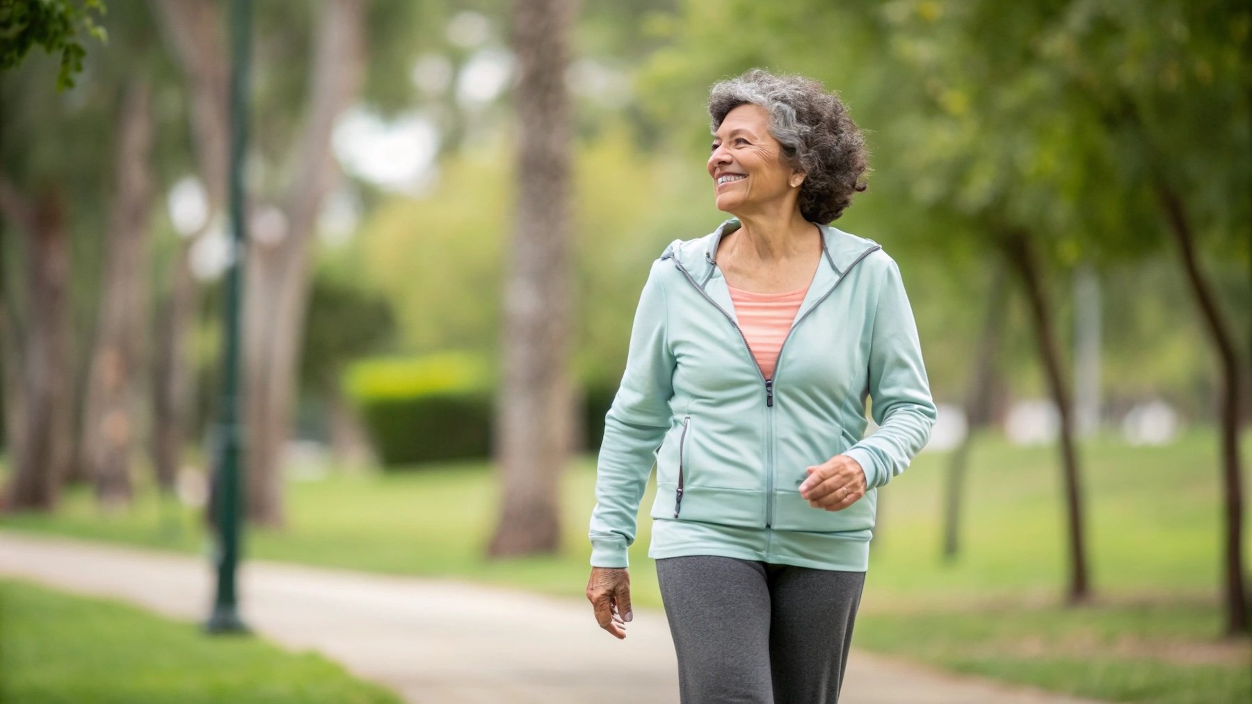 Mujer caminando, deporte, actividad