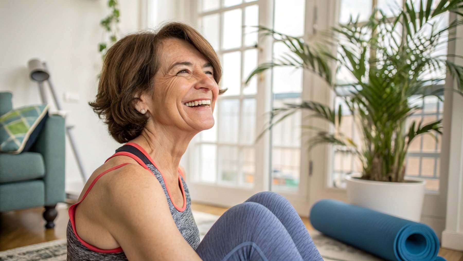 Mujer, ropa de ejercicio, deporte, actividades