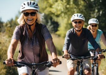 Deporte, entrenamiento, personas mayores