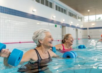 Mujeres, piscina, deporte, ejercicio