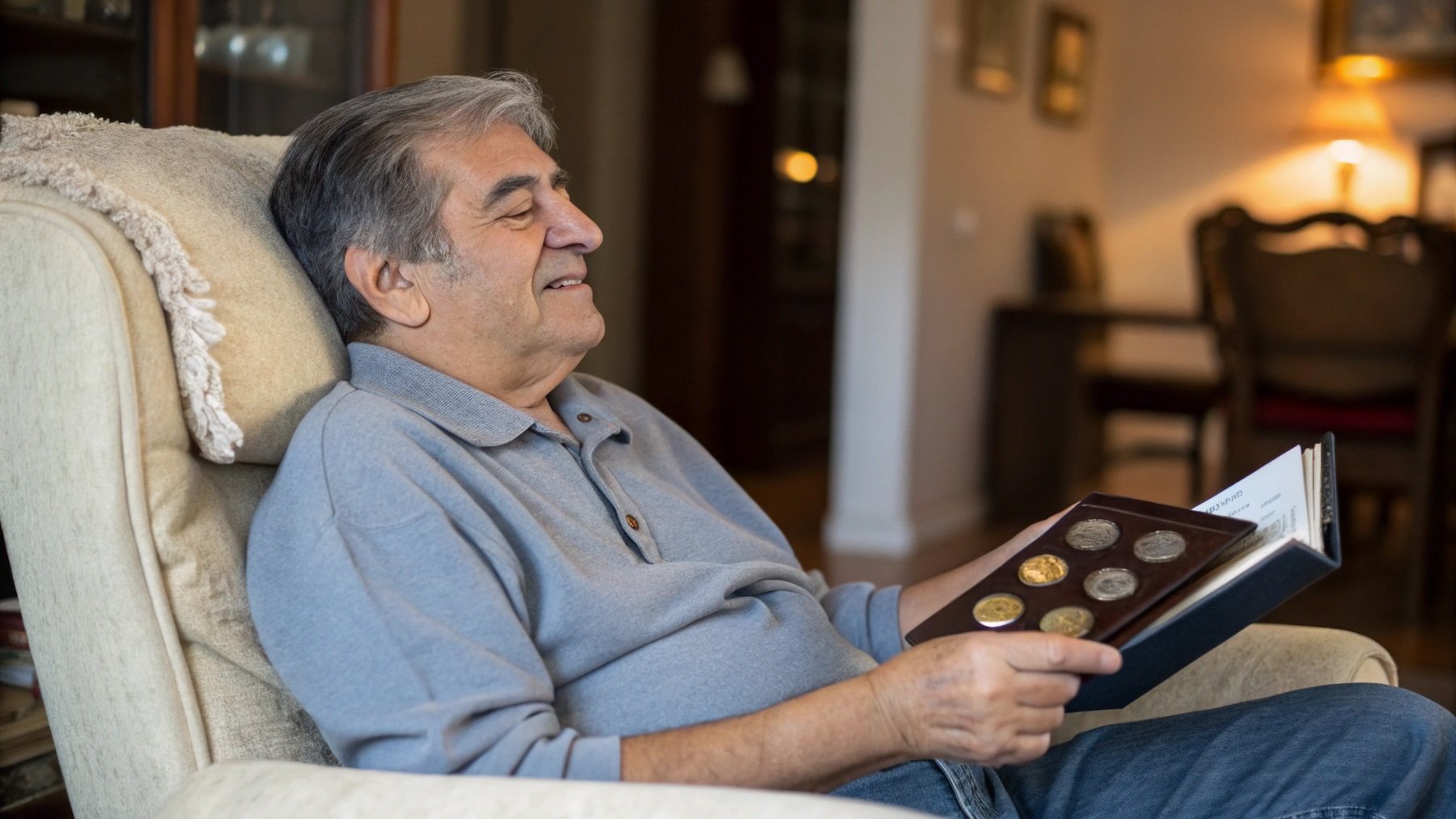 Hombre, sillón, pasatiempo