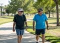 Hombres, caminar, ejercicio, actividad