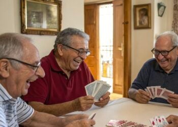 Cartas, juego, hombres, pasatiempo