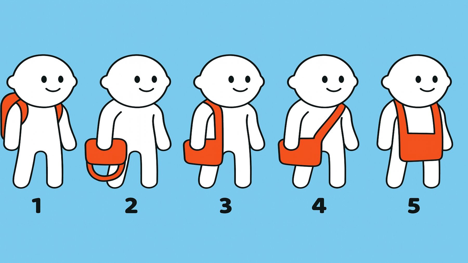 Test de personalidad de la mochila, test psicológico según cómo llevas el bolso, mejores test visuales de personalidad.