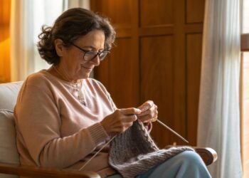 Mujer, tejer, actividades