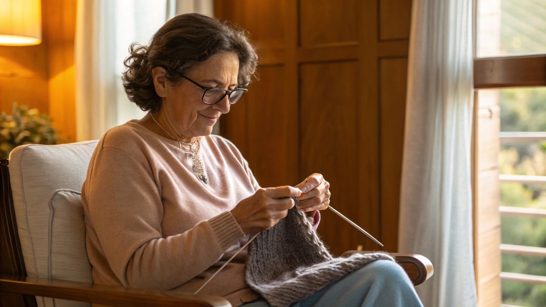 Mujer, tejer, actividades