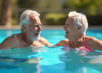 Ejercicio acuático, deporte, entrenamiento, actividad física, mayores