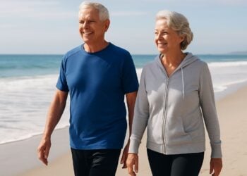 Ejercicio, deporte, entrenamiento, mayores, playa