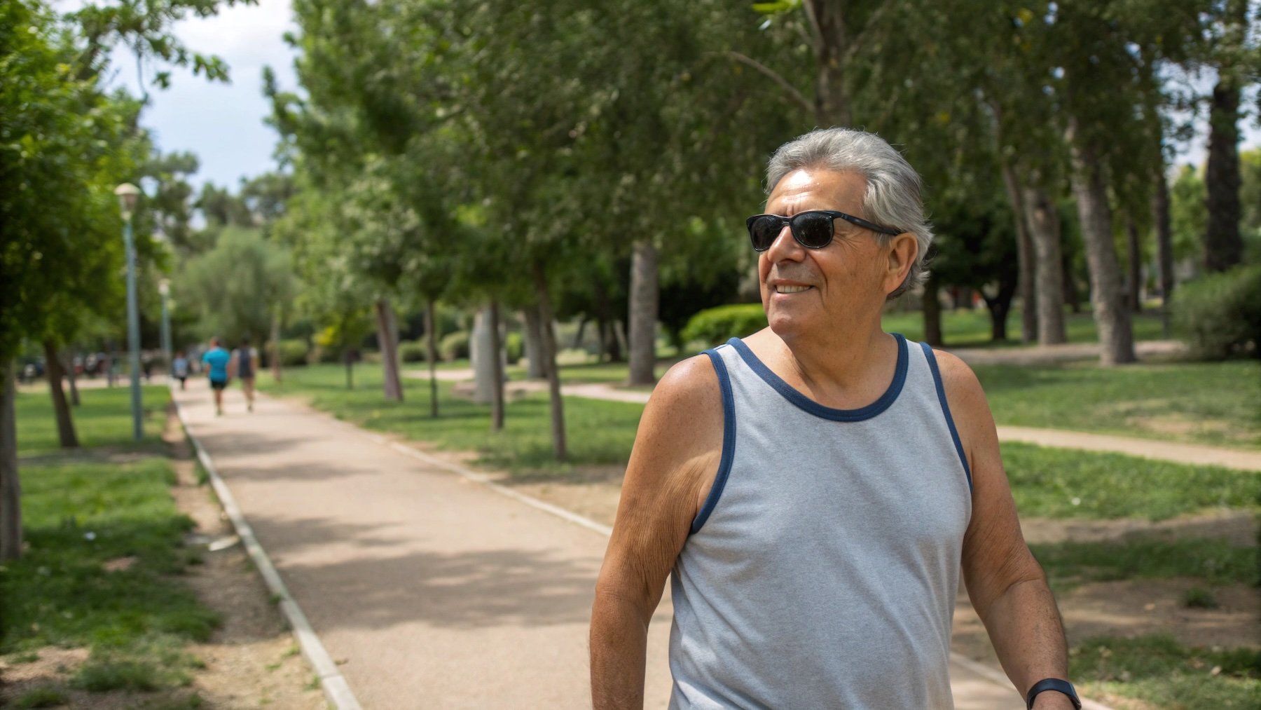 Hombre, parque, ejercicio, deporte
