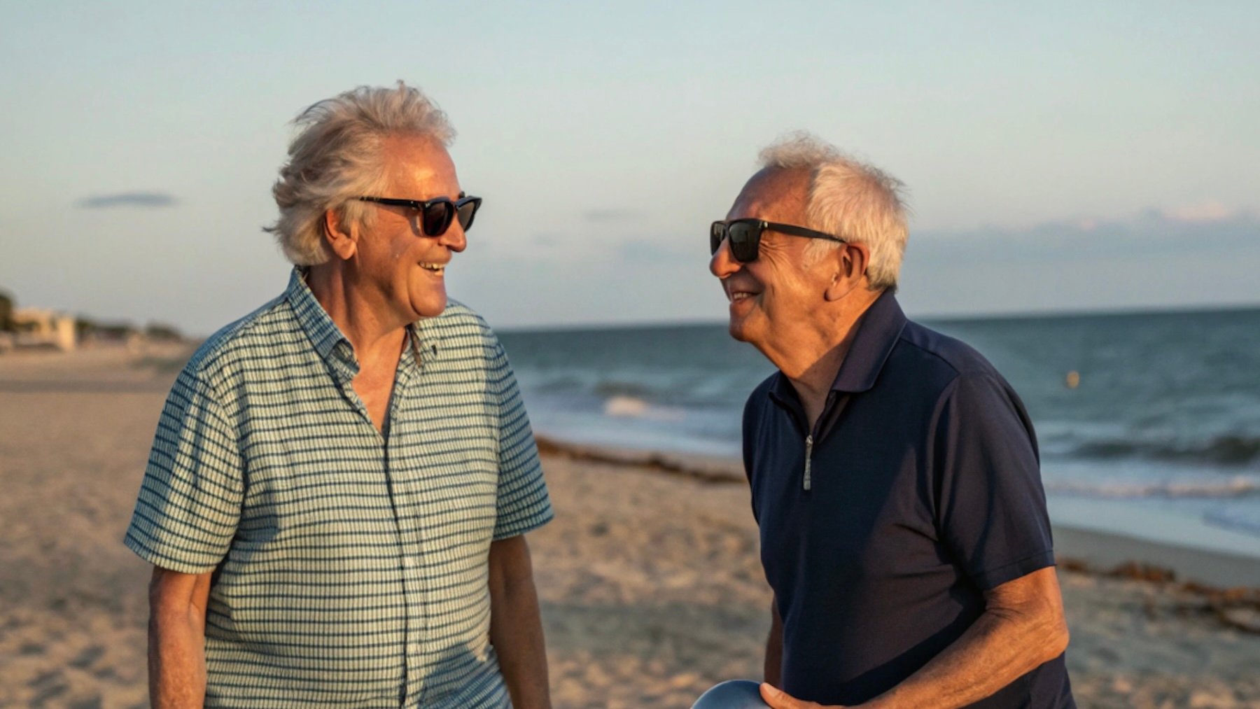 Hombres en la playa, deporte, ejercicio