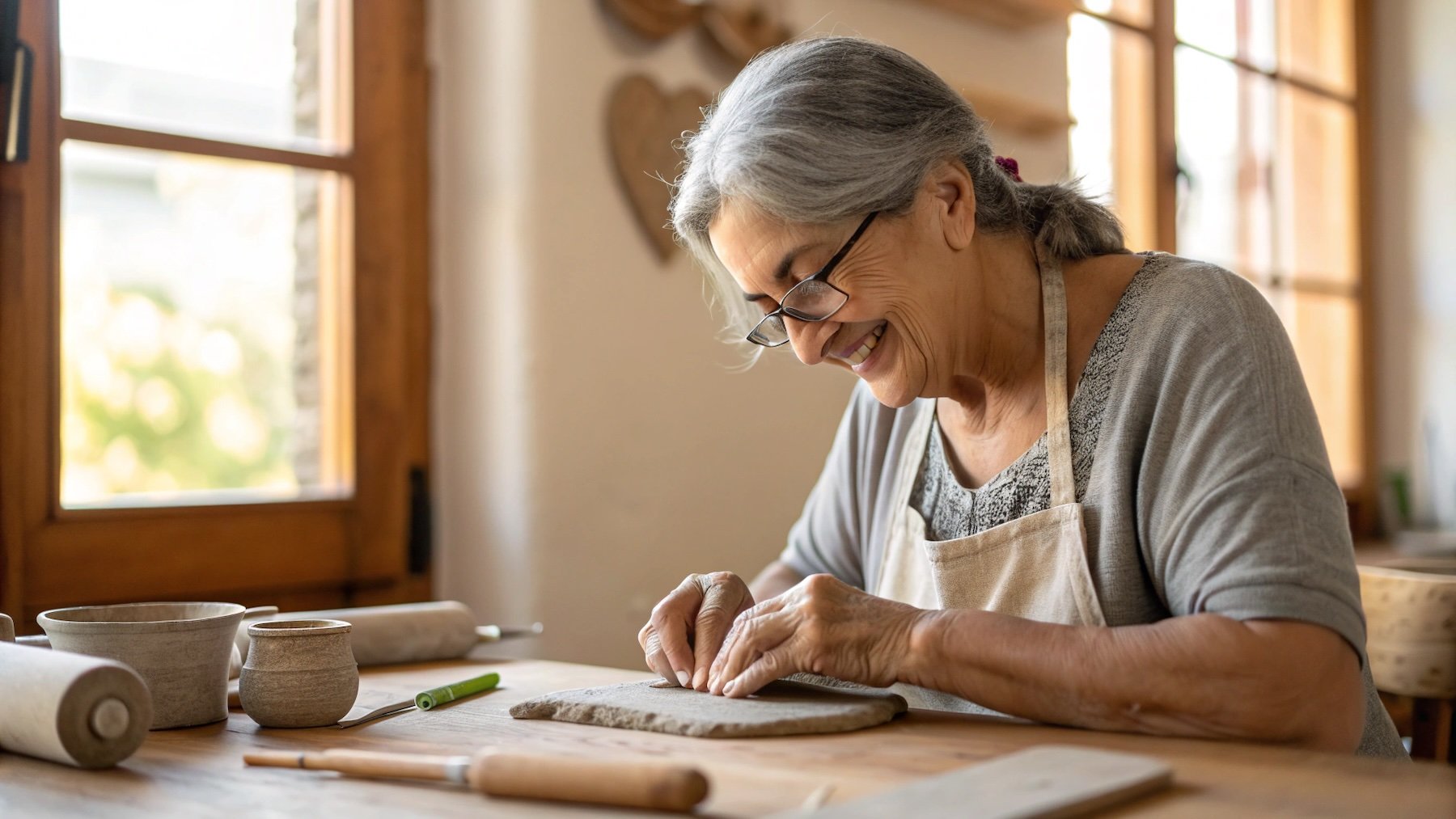 Arcilla, mujer, hobby, pasatiempo