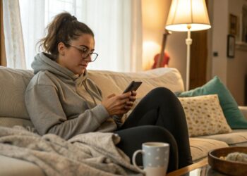 Móvil, mujer, psicología