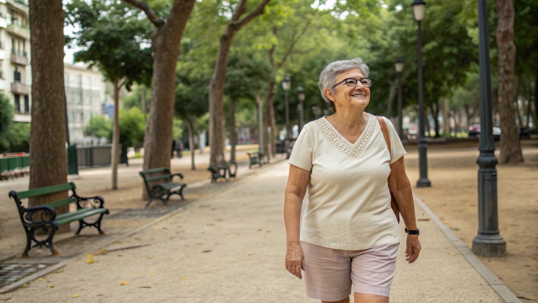 Mujer, parque, ejercicio