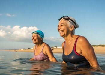 Mujeres, playa, ejercicio, deporte