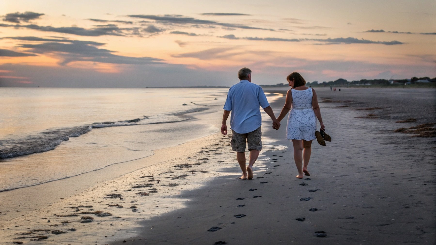 Pareja, playa, caminar, ejercicio