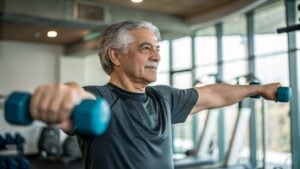 Este es uno de los mejores ejercicios con pesas para mayores 65 años, pero sólo debe hacerse con una condición