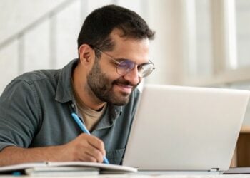 Hombre, ordenador, trabajo, inteligencia, inteligente