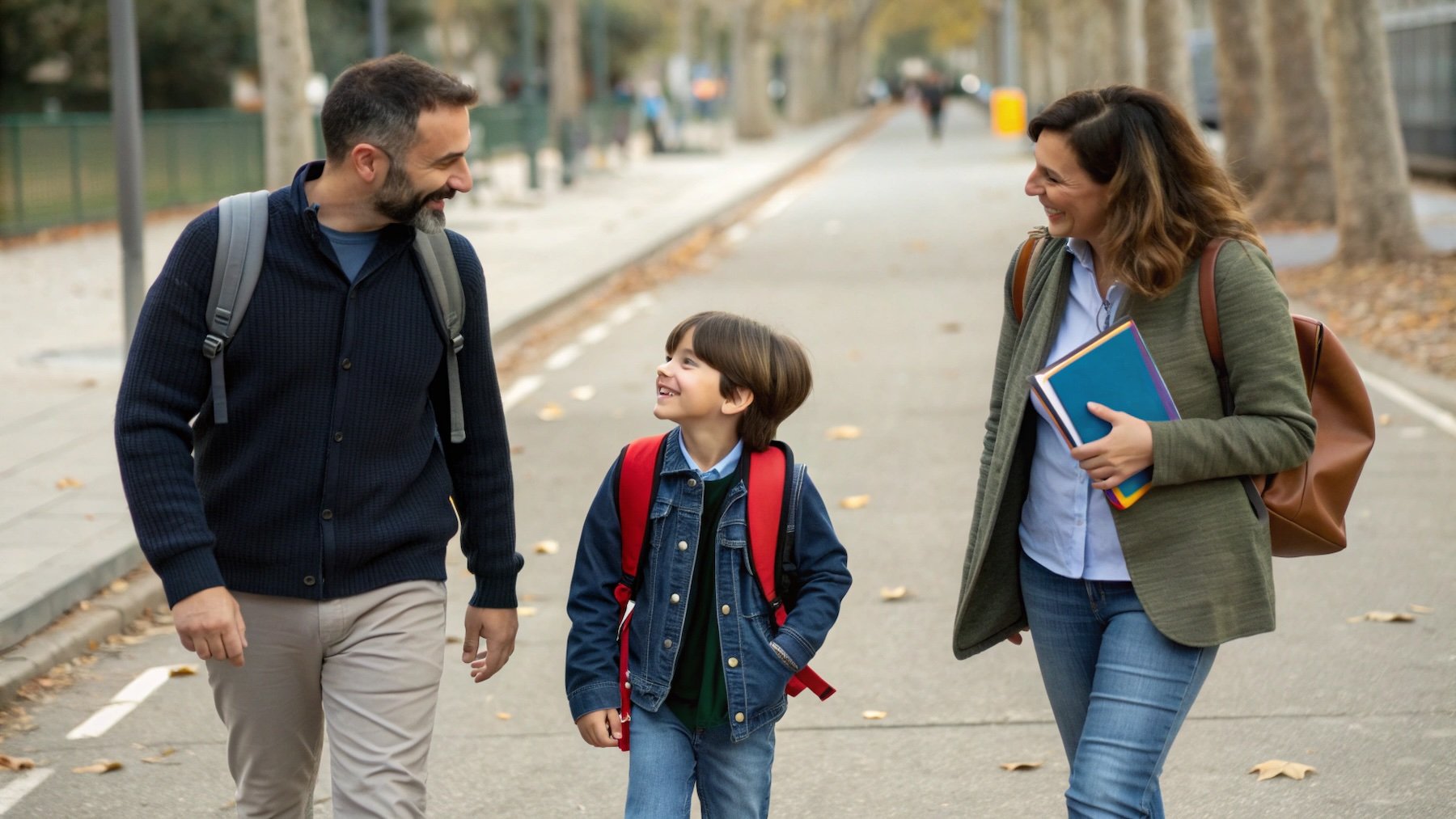 Padres, niño, educación