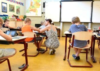 Aula de clases, niños