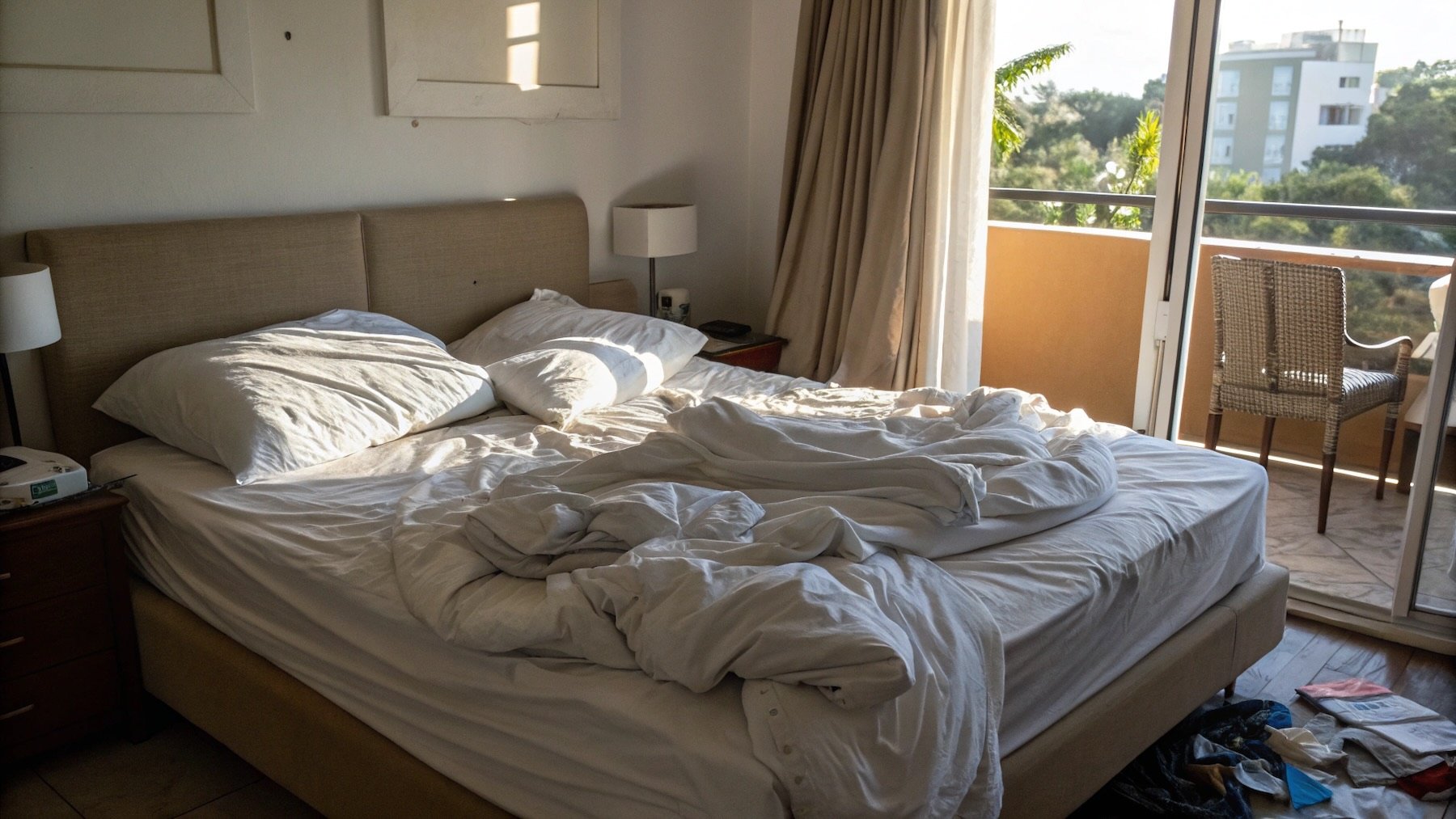 cama deshecha, cama, hábitos