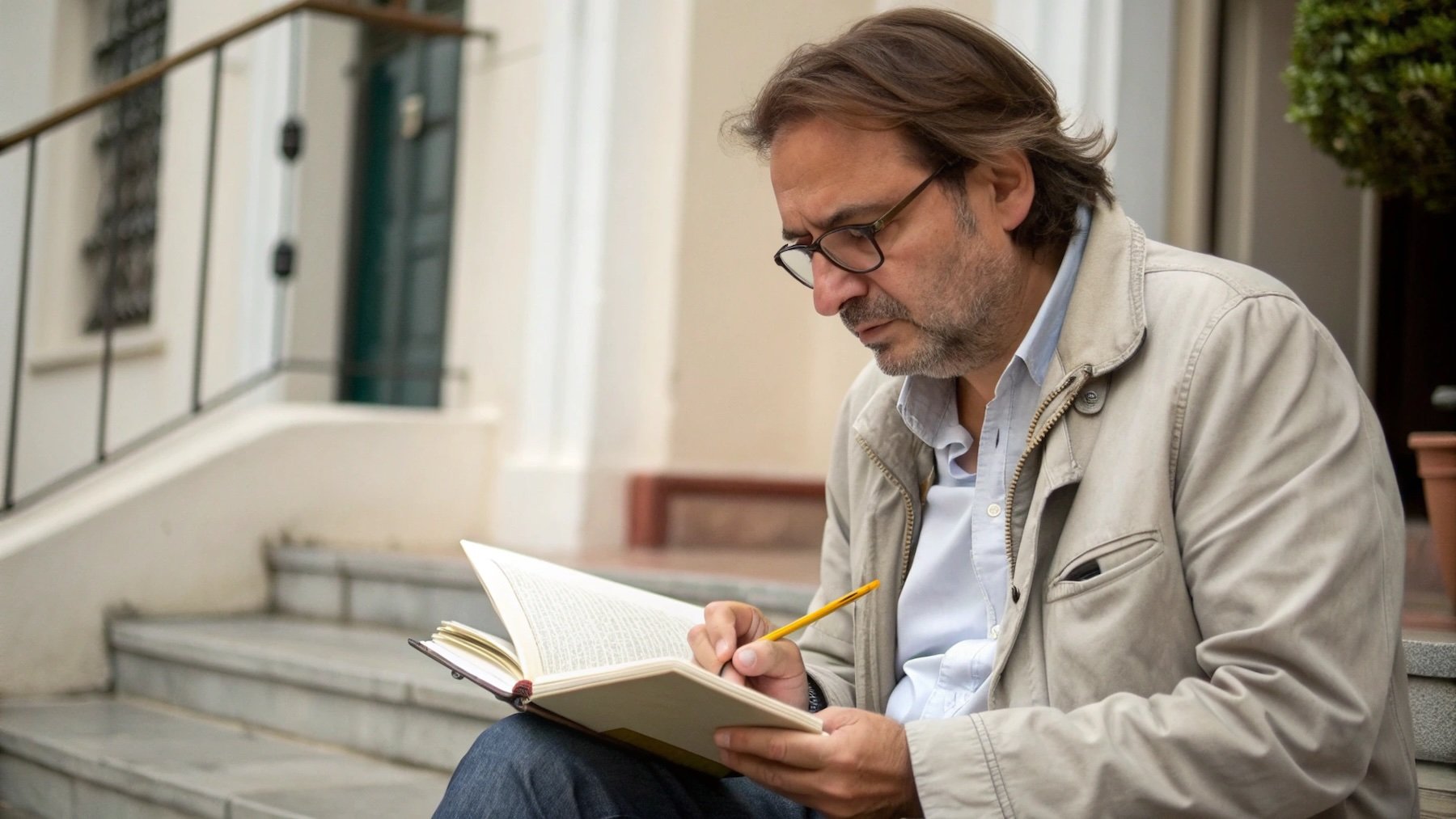 Hombre, leer, actividad, pasatiempo