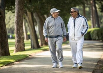 Hombres, caminar, ejercicio