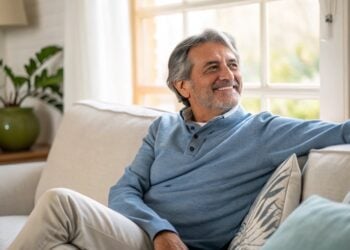 Hombre, relajación, tranquilidad