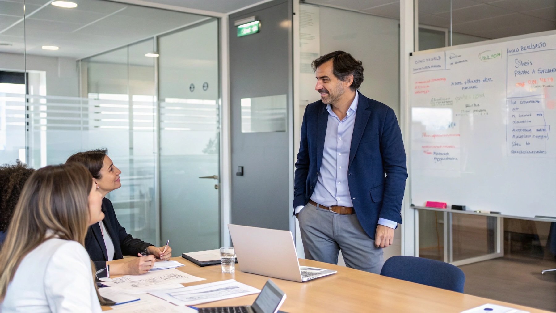 jefe, hombre, oficina