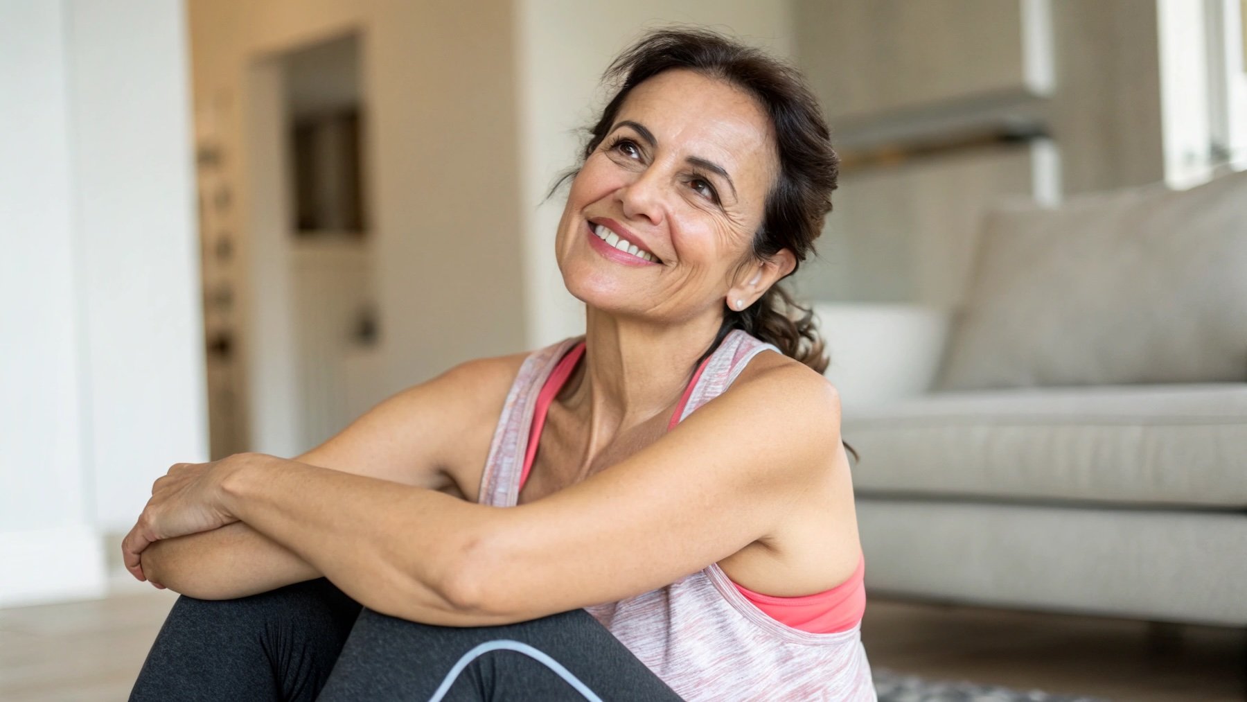 Mujer, deporte, ejercicio, fuerza