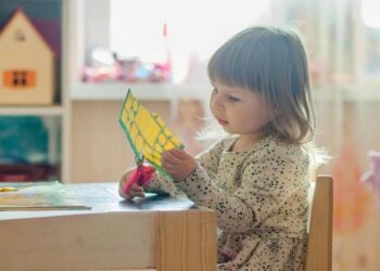 niña, educación, preescolar