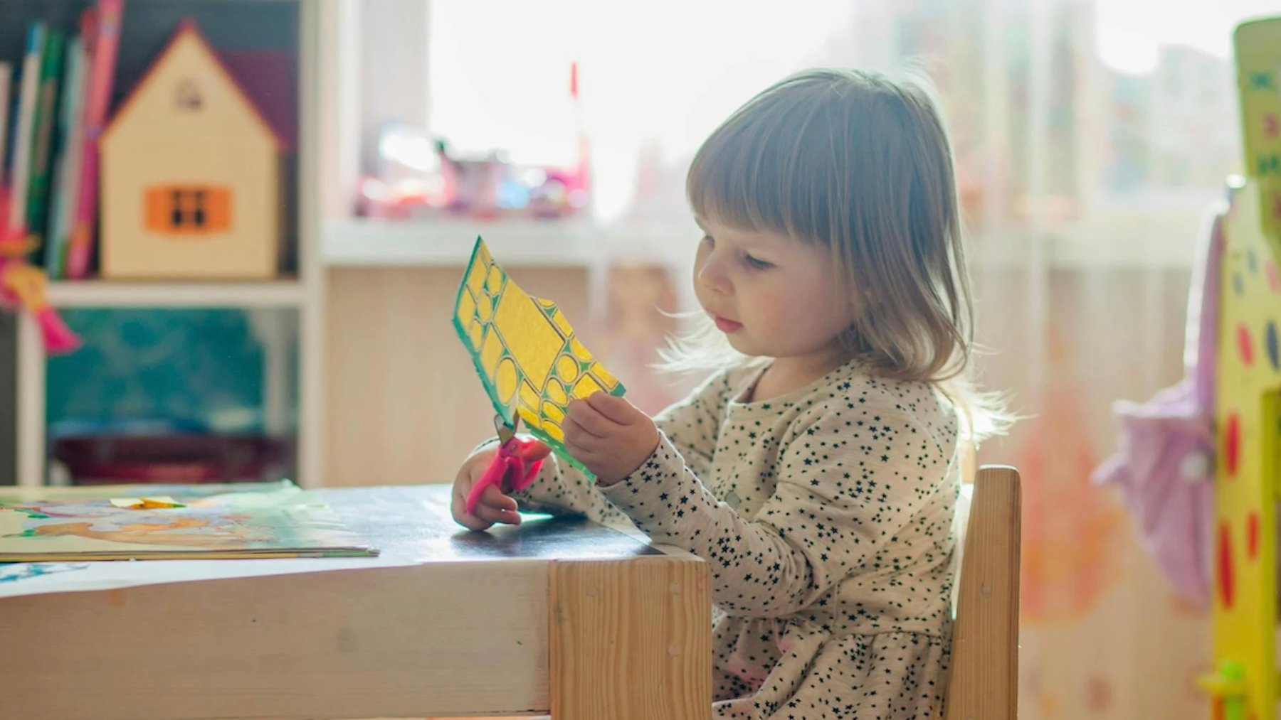 niña, educación, preescolar