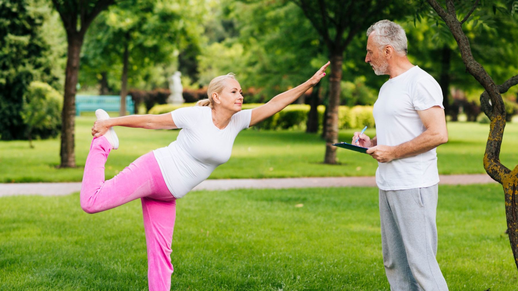 Ejercicio, equilibrio, personas mayores, deporte