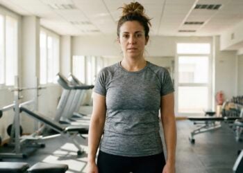 Mujer, deporte, michelines