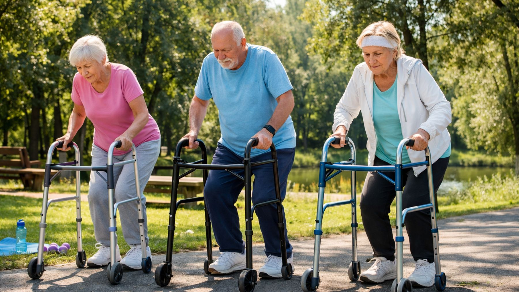 Ejercicio de fuerza, deporte, actividad física, personas mayores