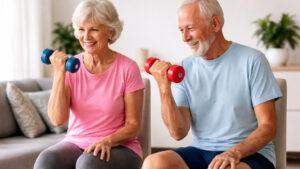 Los mayores de 60 años deberían hacer al menos 16 ‘curl’ de bíceps en 30 segundos, según los especialistas