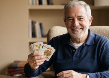 Hombre, carta, juego, hobby, pasatiempo